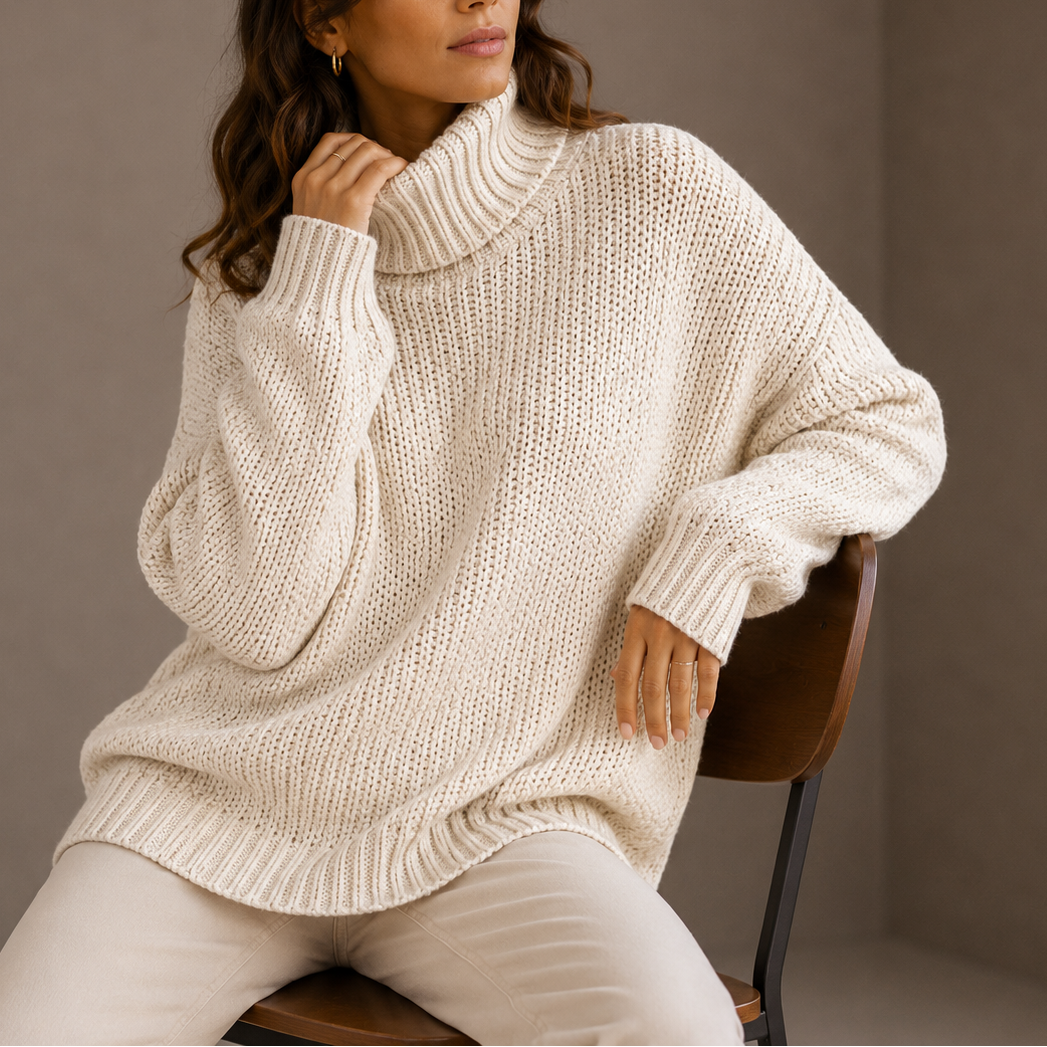 Merlijn | Chunky Coltrui met Geribbelde Afwerking