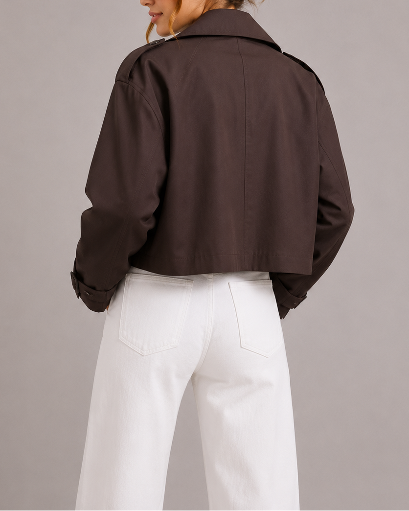 Lenneke | Korte Dubbelgeknoopte Trenchcoat