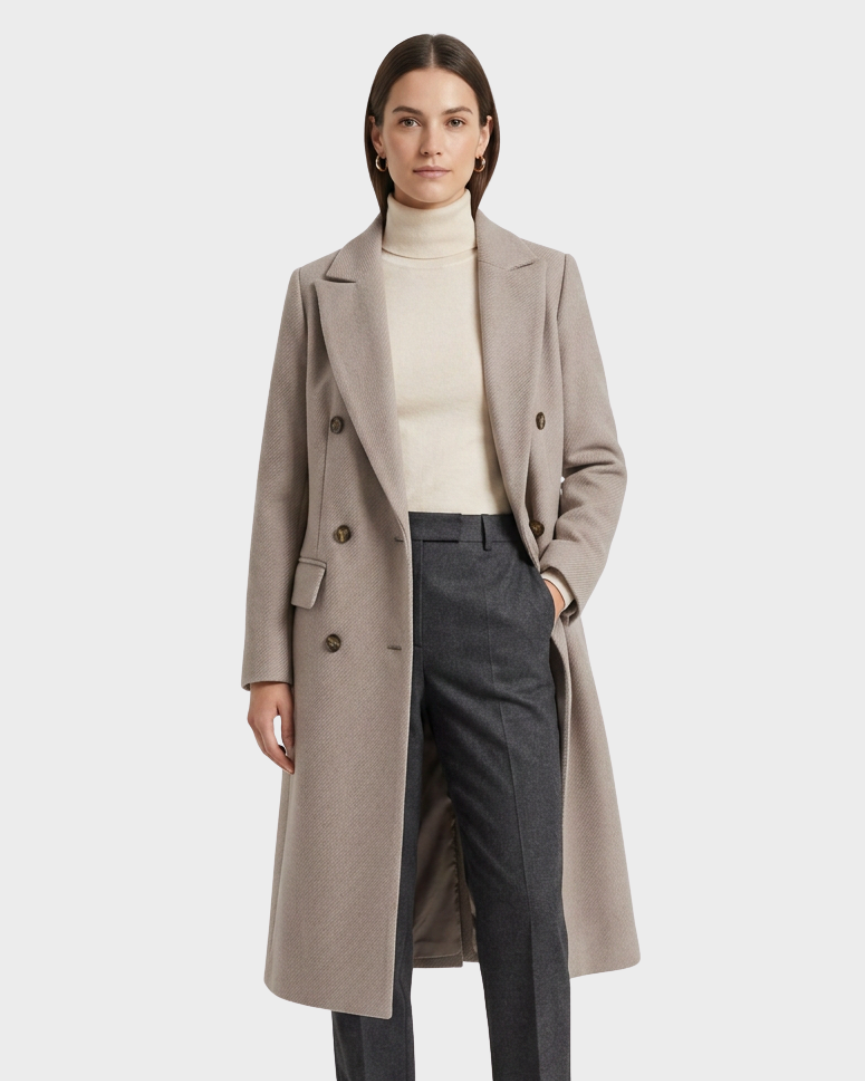Ottelien | Dubbelzijdige Lange Trenchcoat