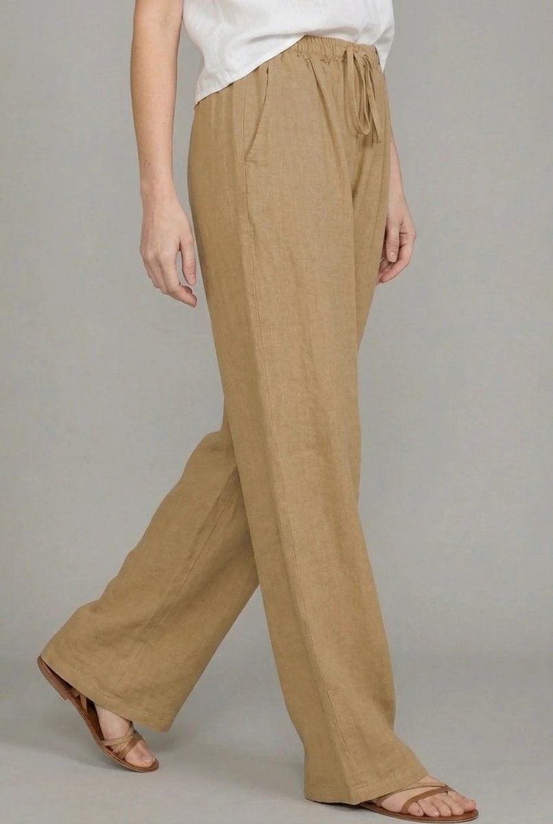 Mira | Wijde Broek met Trekkoord Taille