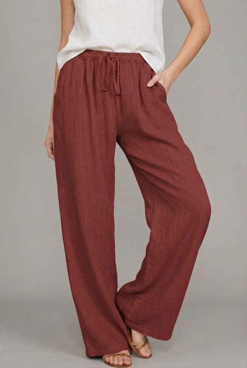 Mira | Wijde Broek met Trekkoord Taille