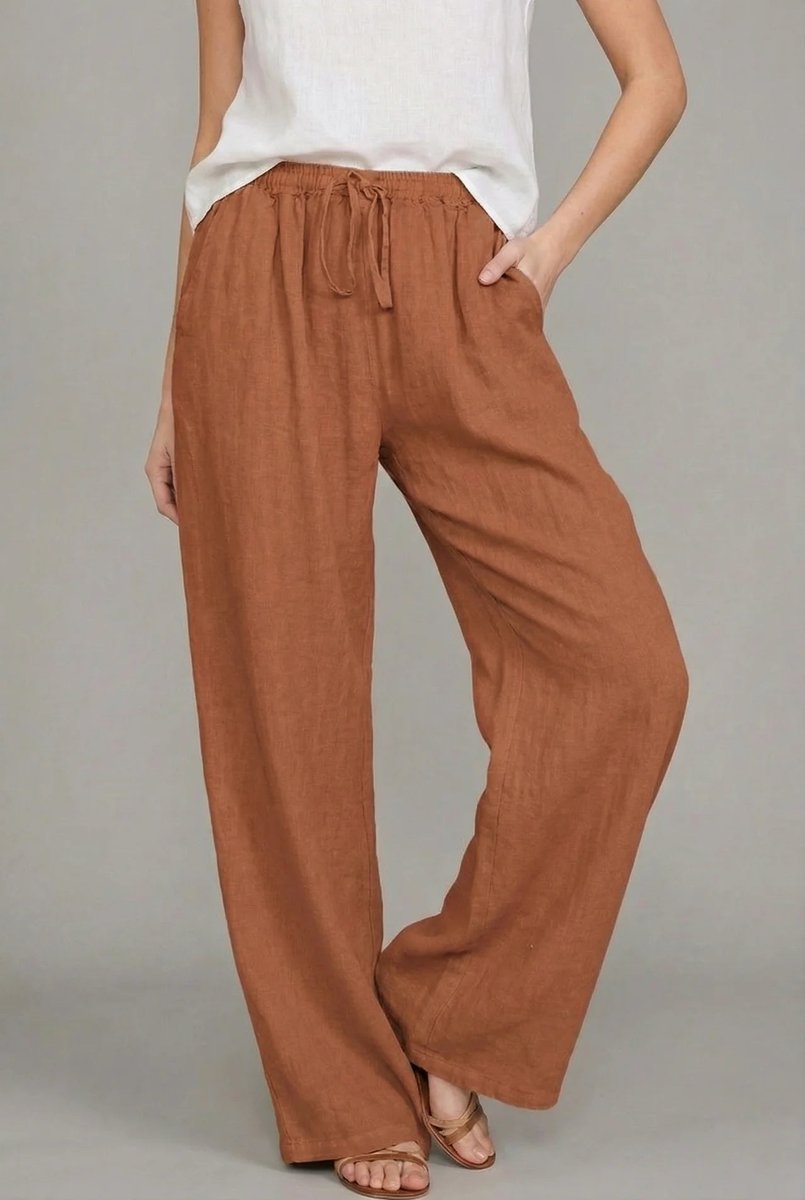 Mira | Wijde Broek met Trekkoord Taille