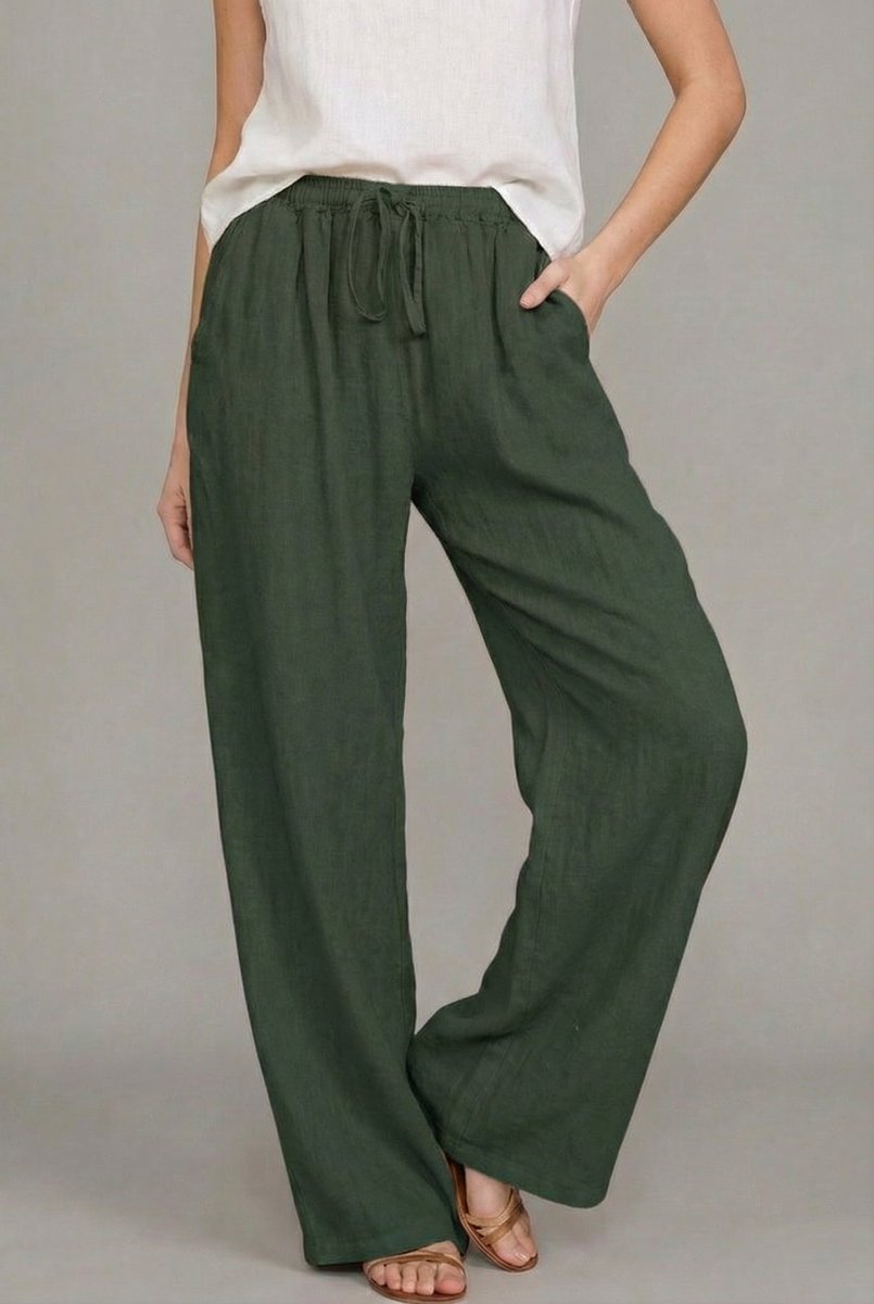 Mira | Wijde Broek met Trekkoord Taille