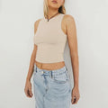 Nadja | Passend mouwloos Crop-Top